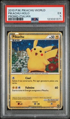 2010 POKEMON PIKACHU WORLD PROMO ITALIAN PIKACHU-HOLO PSA 5 | eBay