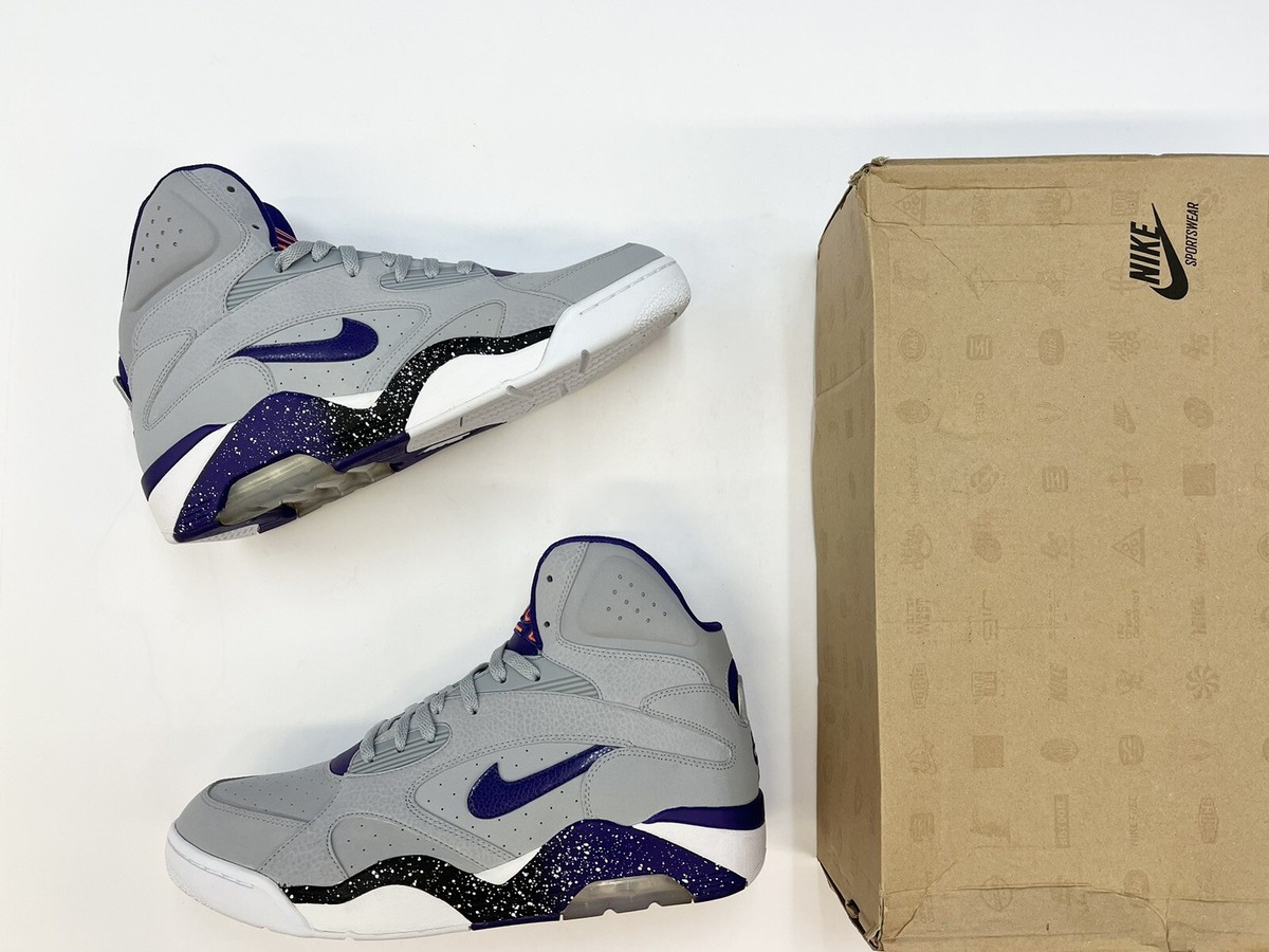 2012 Nike Air Force 180 Mid Wolf Grey Court Purple Sz 13 Men Shoes