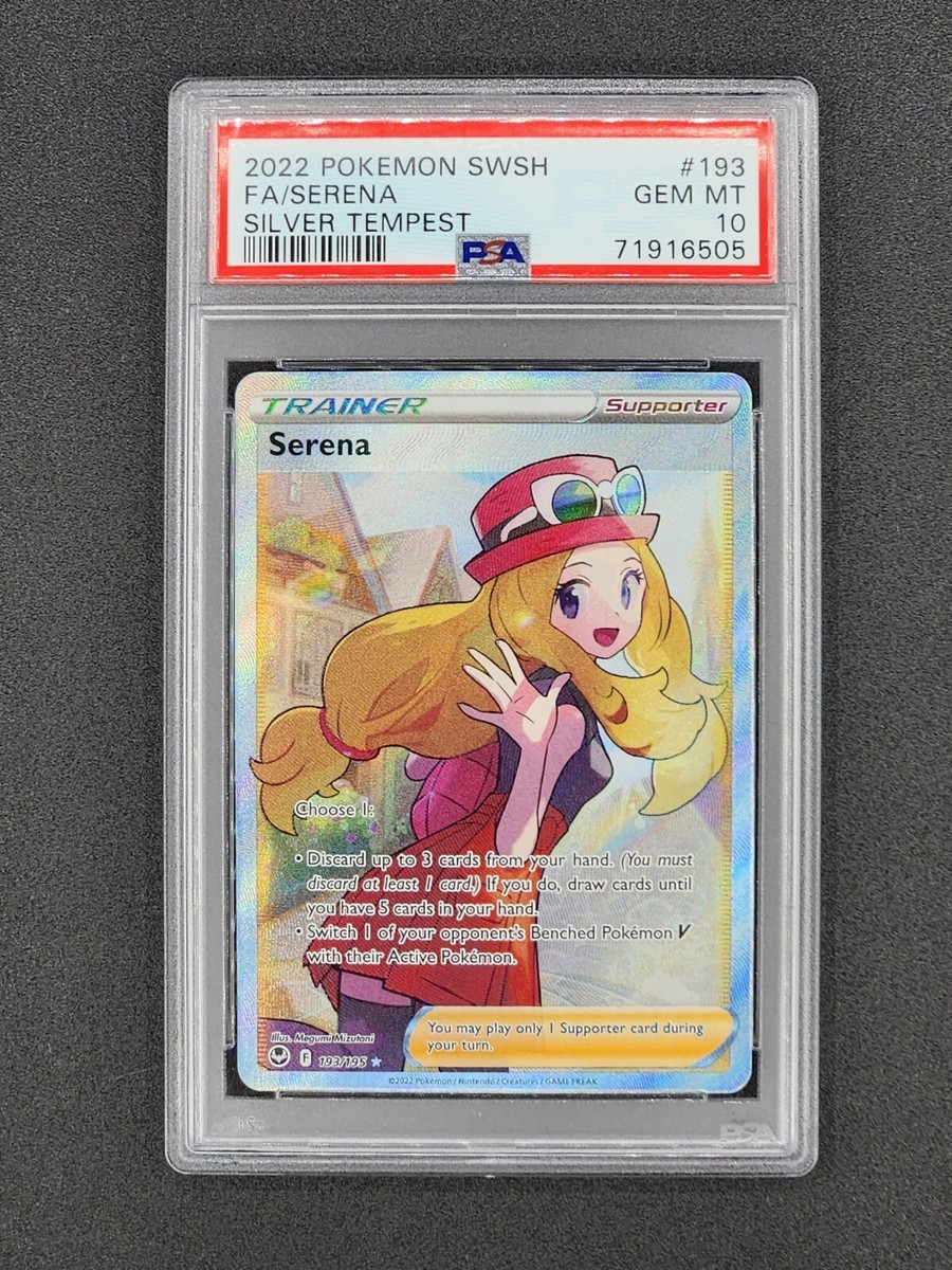 PSA 10 2022 Pokemon Serena Full Art Silver Tempest 193/195 GEM