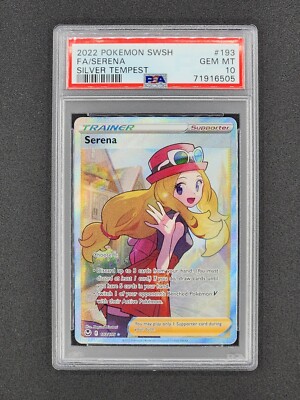PSA 10 2022 Pokemon Serena Full Art Silver Tempest 193/195 GEM