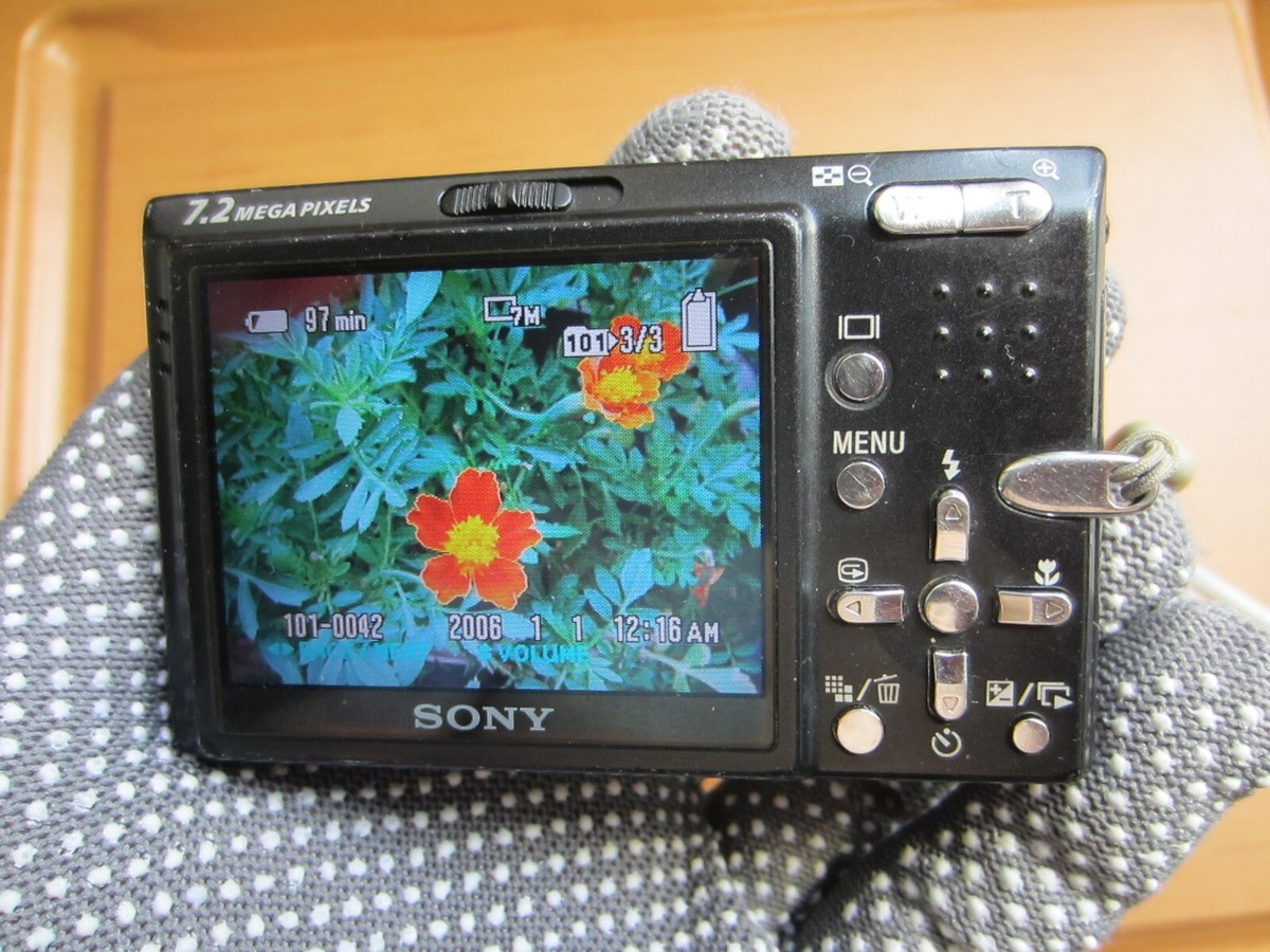 Sony Cyber-shot DSC-T10 7.2Mp Digital Camera Memory 4Gb Charger