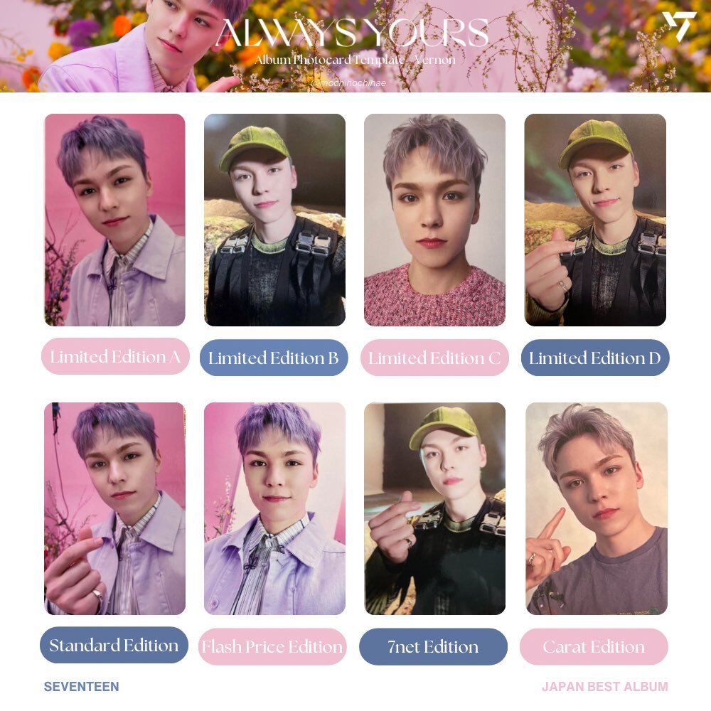 VERNON SEVENTEEN ALWAYS YOURS JAPAN BEST ALBUM Official photo card