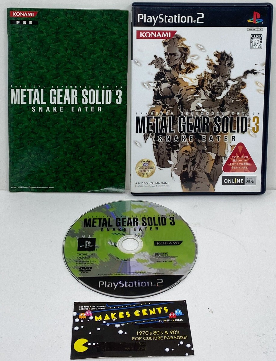 Metal Gear Solid 3 Snake Eater Japanese Import Video Game PS2
