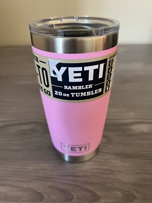 YETI Rambler POWER PINK 20oz Tumbler W/ MagSlider Lid Brand New