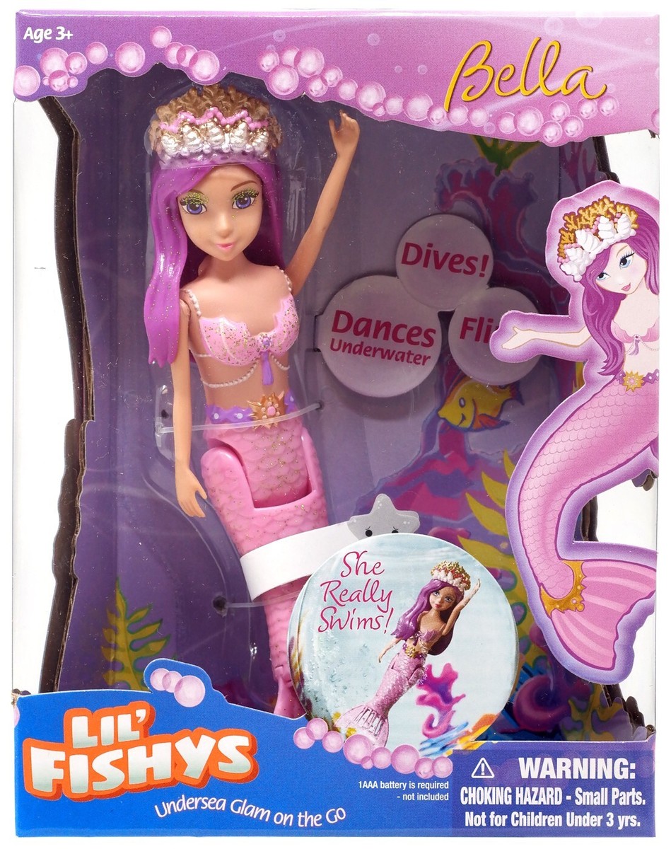 Lil' Fishys Mermaids Bella Motorized Water Doll | eBay