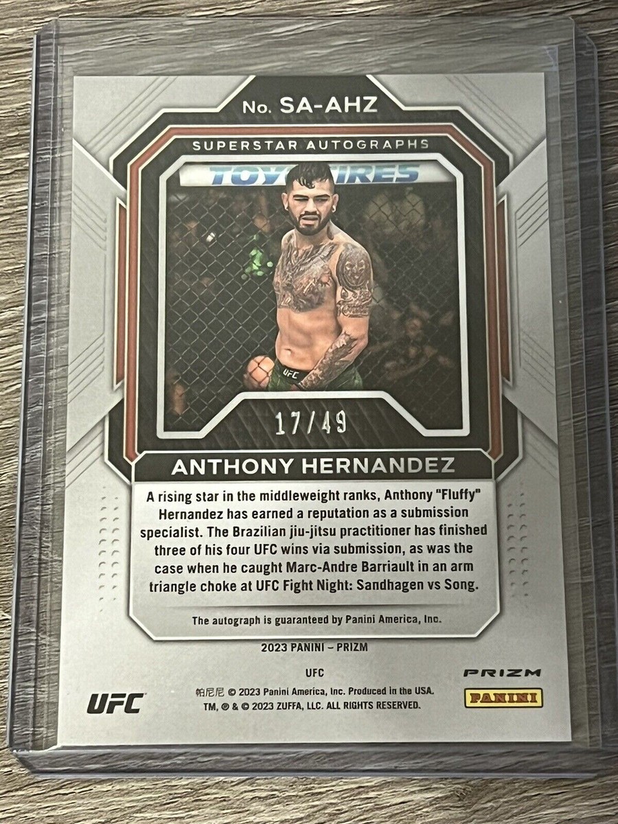 2023 Panini Prizm UFC Anthony Hernandez Signatures Auto Blue Prizm