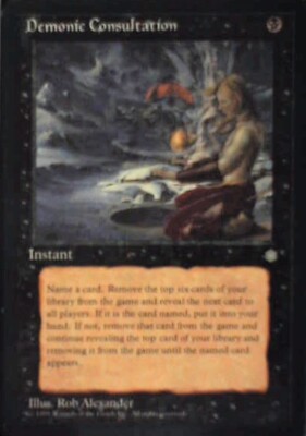Demonic Consultation - Ice Age: #121, Magic: The Gathering Nm R109