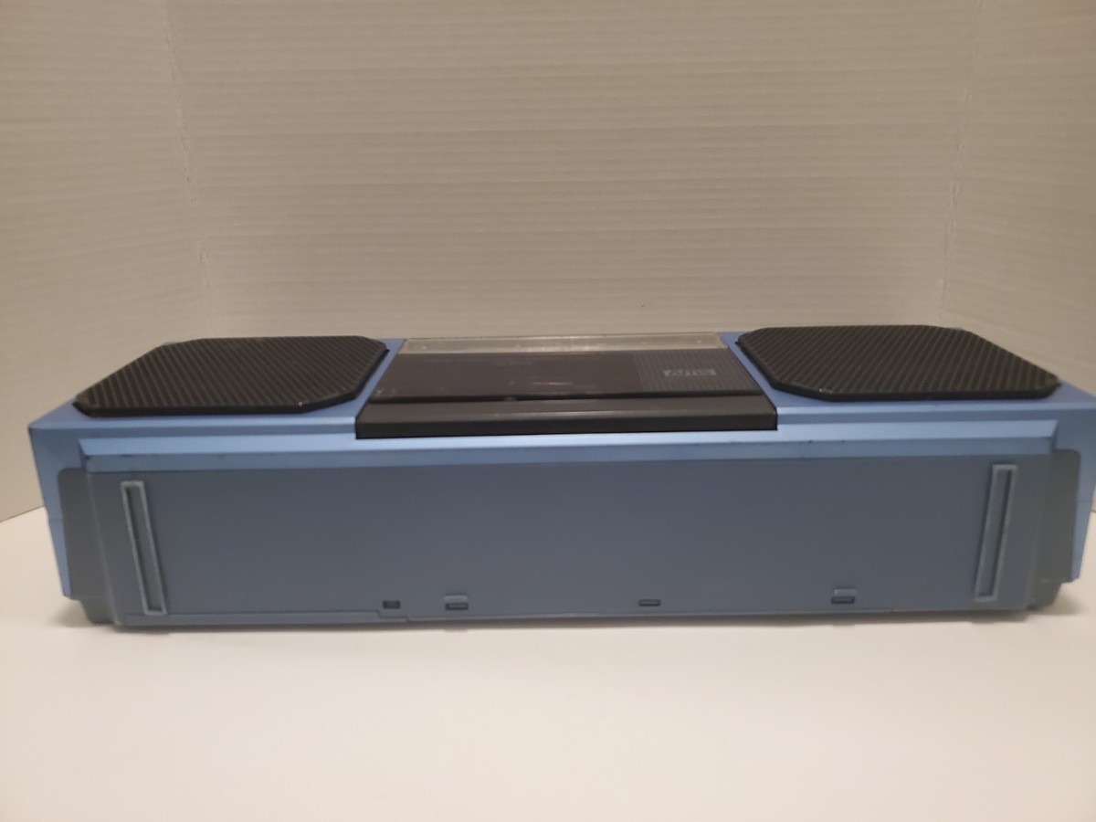 Sony CFS-300 Portable Stereo Radio Cassette Player Blue Boombox