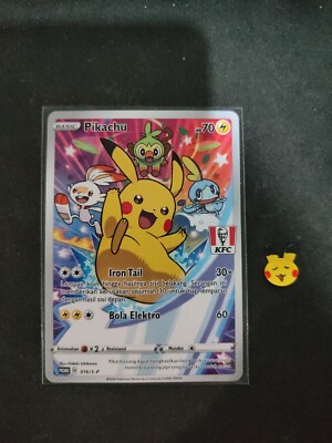 Pokemon Pikachu KFC Promo 016/S-P Indonesia Galar Staters Full Art