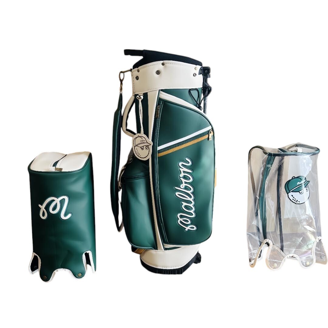 MALBON GOLF Caddy Bag Green PVC leather 3.6kg Type 9.0 New | eBay