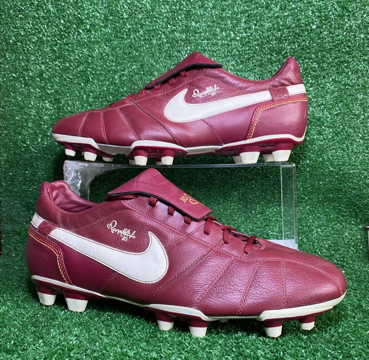 NEW 2007 Nike GURI R10 FG Tiempo Legend Leather Ronaldinho 12.5 US
