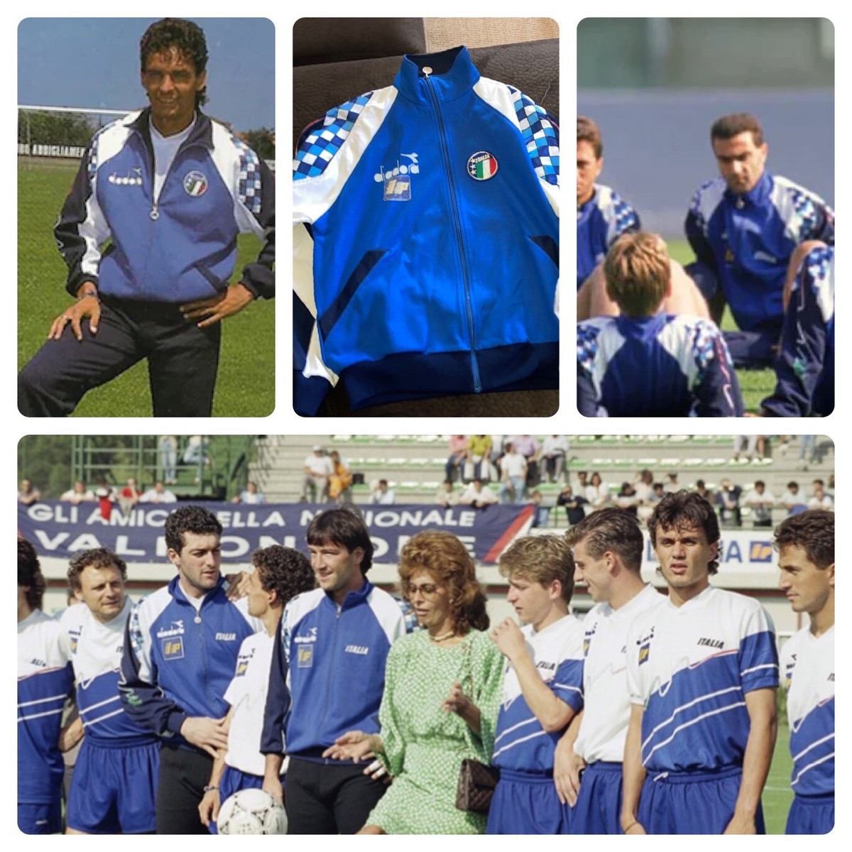 Diadora Italy Italia Soccer National Team 1990 WC Track Jacket