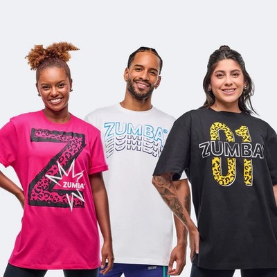 Zumba Sizzlin' Unisex Tee - 1 Size Fits Most! White only ~ New! | eBay