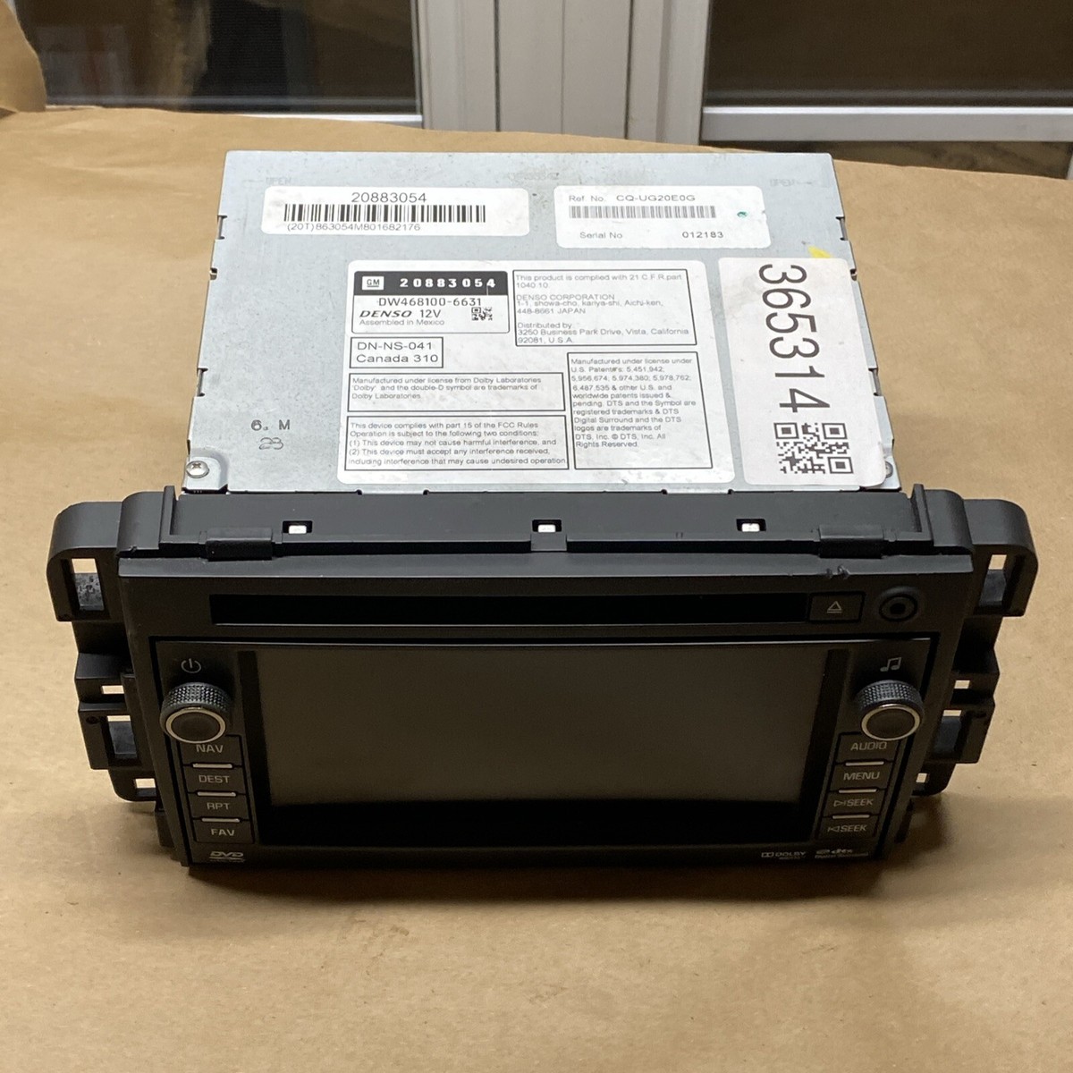 GM 20883054 DENSO DW468100-6631 Radio Stereo/DVD/NAV/CAM/AUX/XM