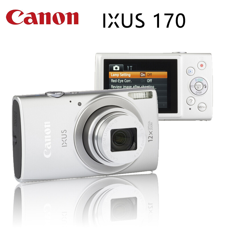 Canon IXUS 170 Digital 12x optical zoom Camera Silver w/Battery