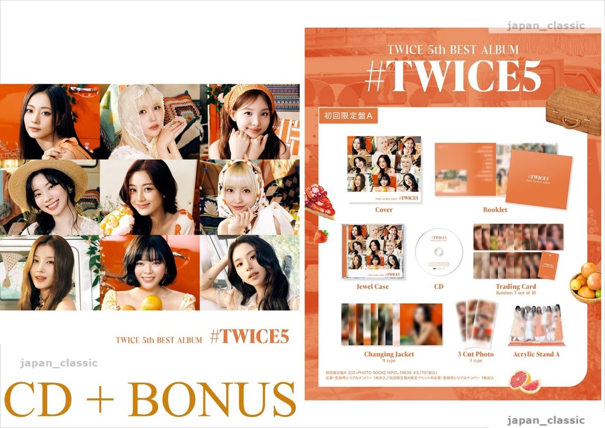 TWICE #TWICE5 LIMITED EDITION A CD + PHOTO BOOK + ACRYLIC STAND +