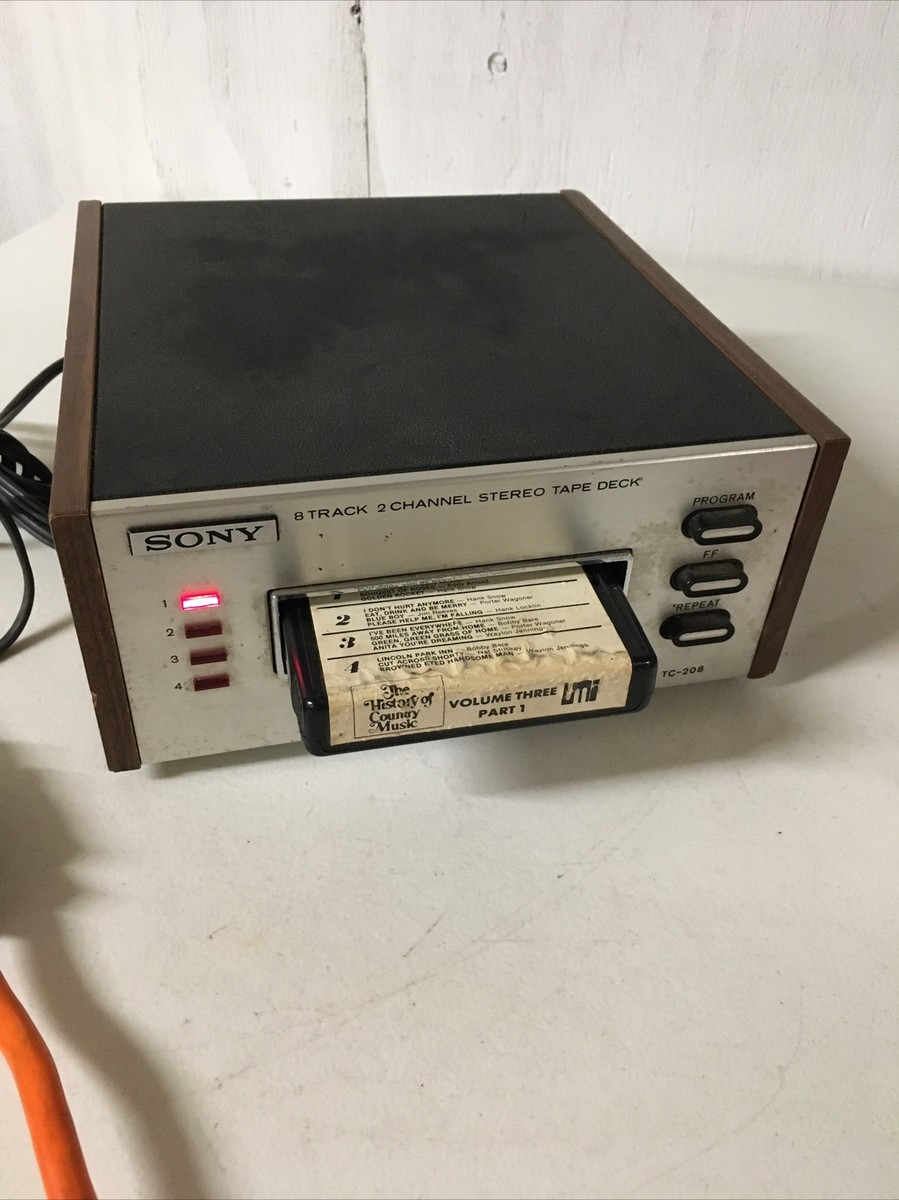 Vintage SONY 8 Track 2 Channel Tape Deck Player model TC-208