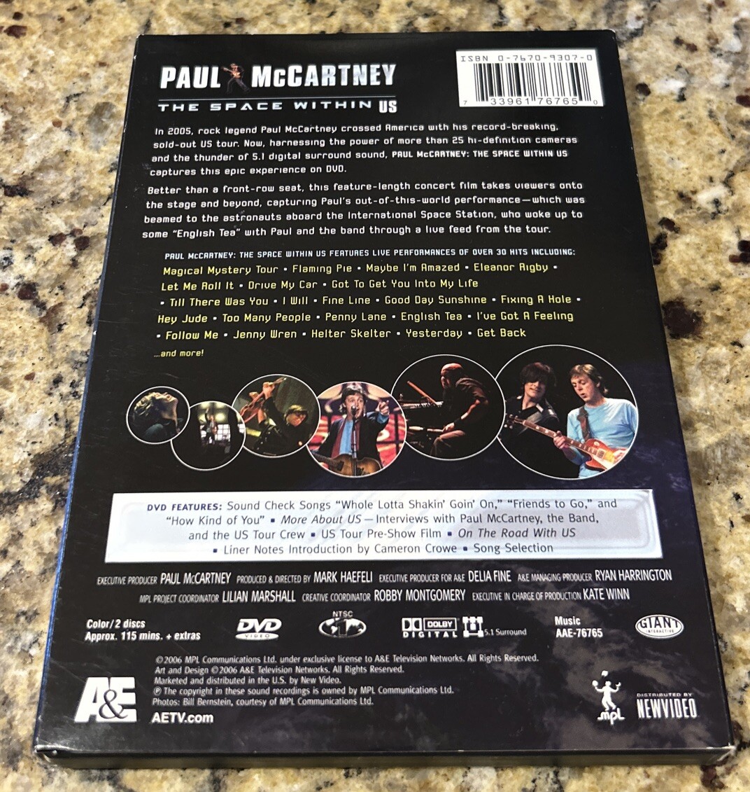 Paul McCartney - The Space Within Us (DVD, 2006, 2-Discs) Concert