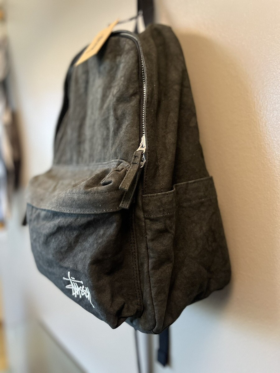NEW 2023 summer Stussy canvas backpack RARE washed black bag | eBay