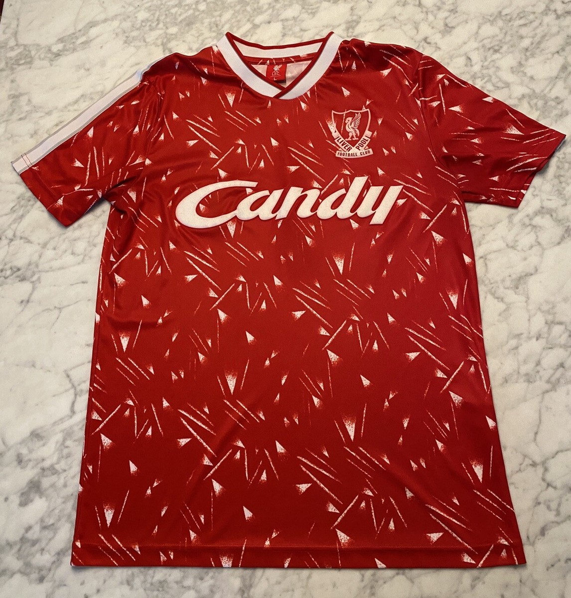 Liverpool FC Home Jersey 1989 1990 1991 Candy LFC Remake Size