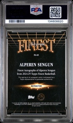 2024-25 Topps Finest - Finest Autographs Alperen Sengun, Alperen
