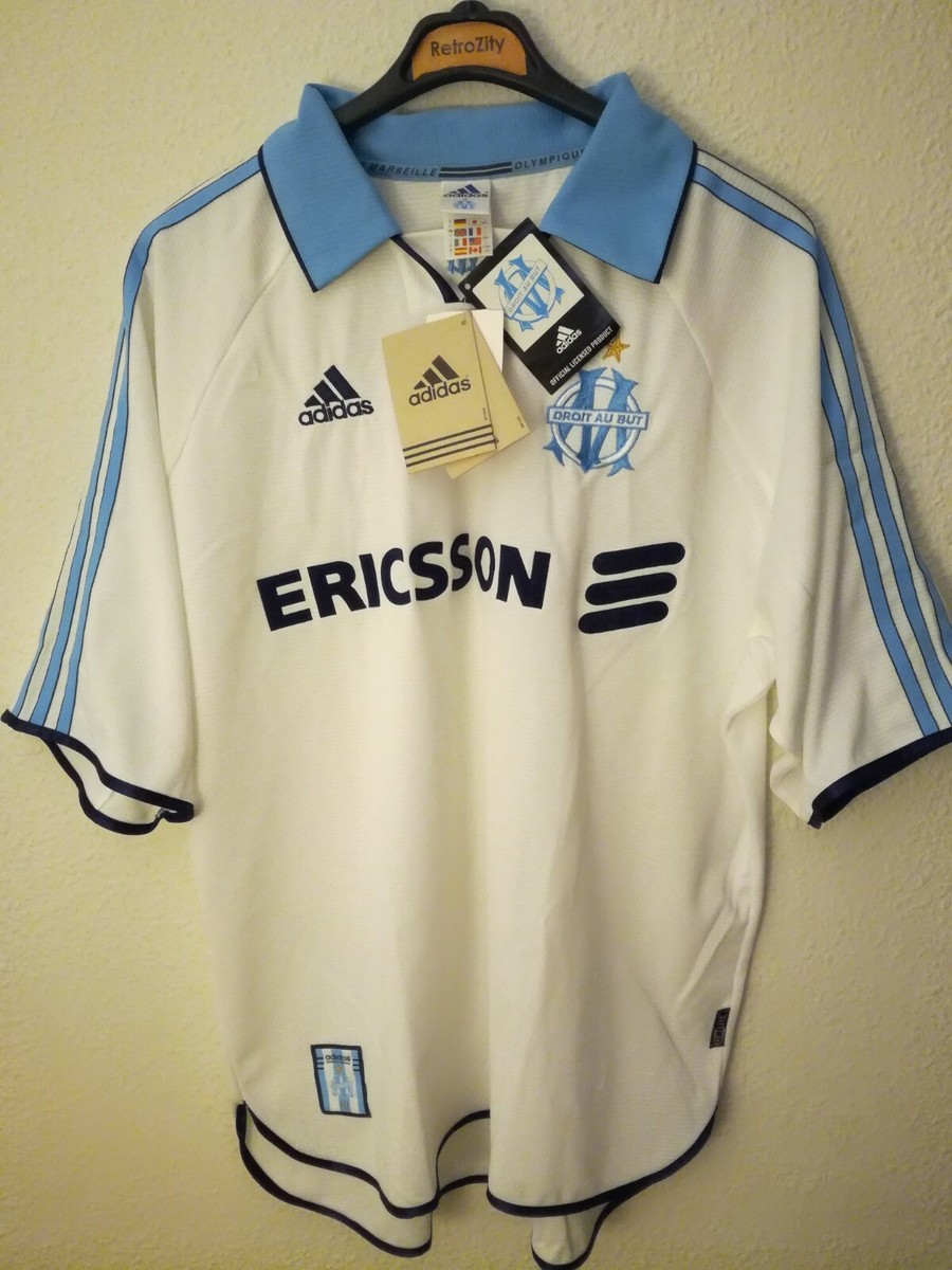 OLYMPIQUE MARSEILLE 1998-1999 BNWT Ericsson size L shirt trikot