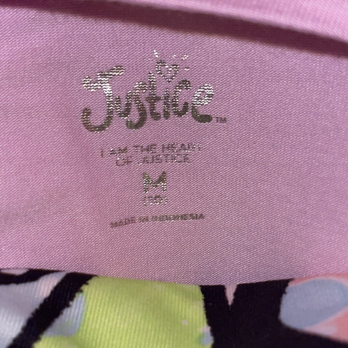 Justice CollectionX sz M 10 Long Sleeve 2-Fer Swing PINK butterfly