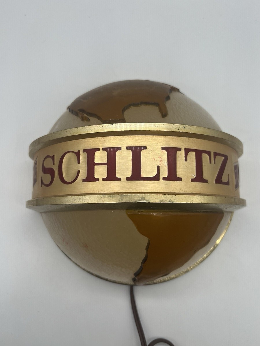 Vintage Schlitz Beer Half Globe Light-Up Advertising | eBay