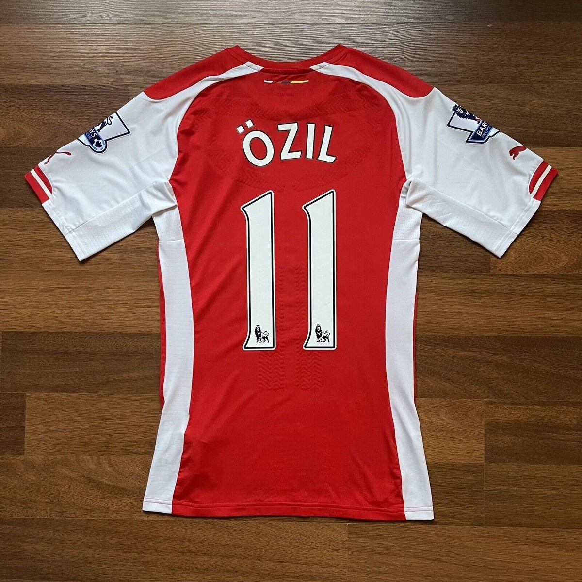 ARSENAL PUMA 2014/2015 FOOTBALL PLAYER ISSUE JERSEY #11 OZIL SIZE