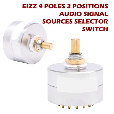 EIZZ 3-Way-4 Positions Rotary Switch Signal Source Selector for