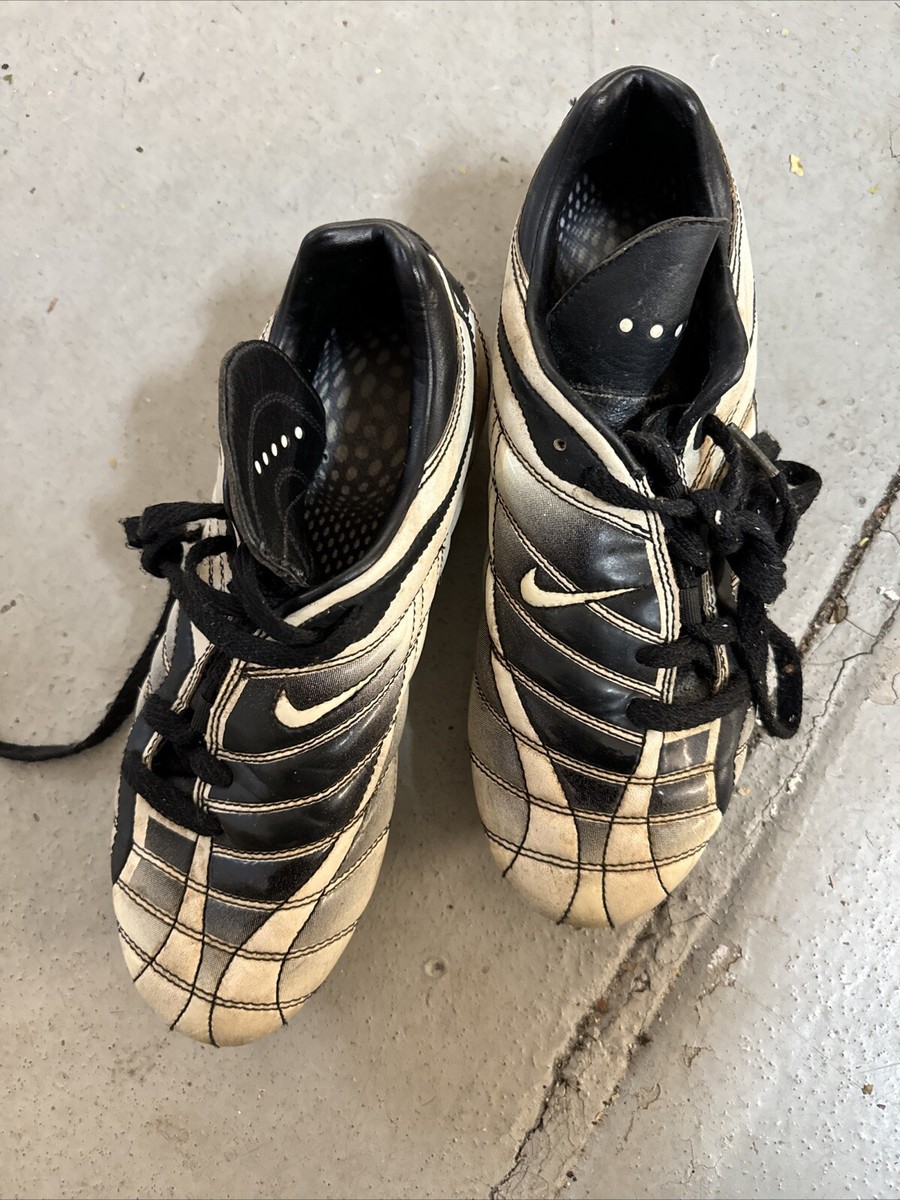 NIKE Total 90 Zoom Air Vintage Black White Football Boots Shoes 6Y