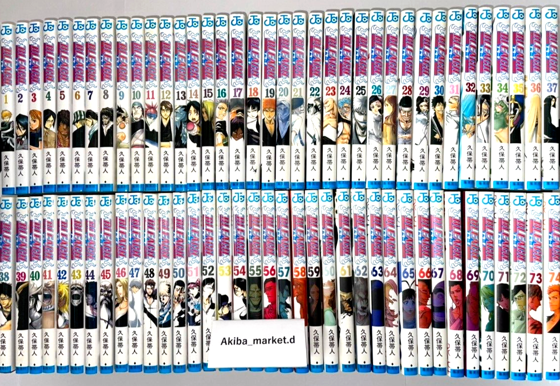 BLEACH Japanese Language Vol.1-74 Complete Full Set Manga Comics