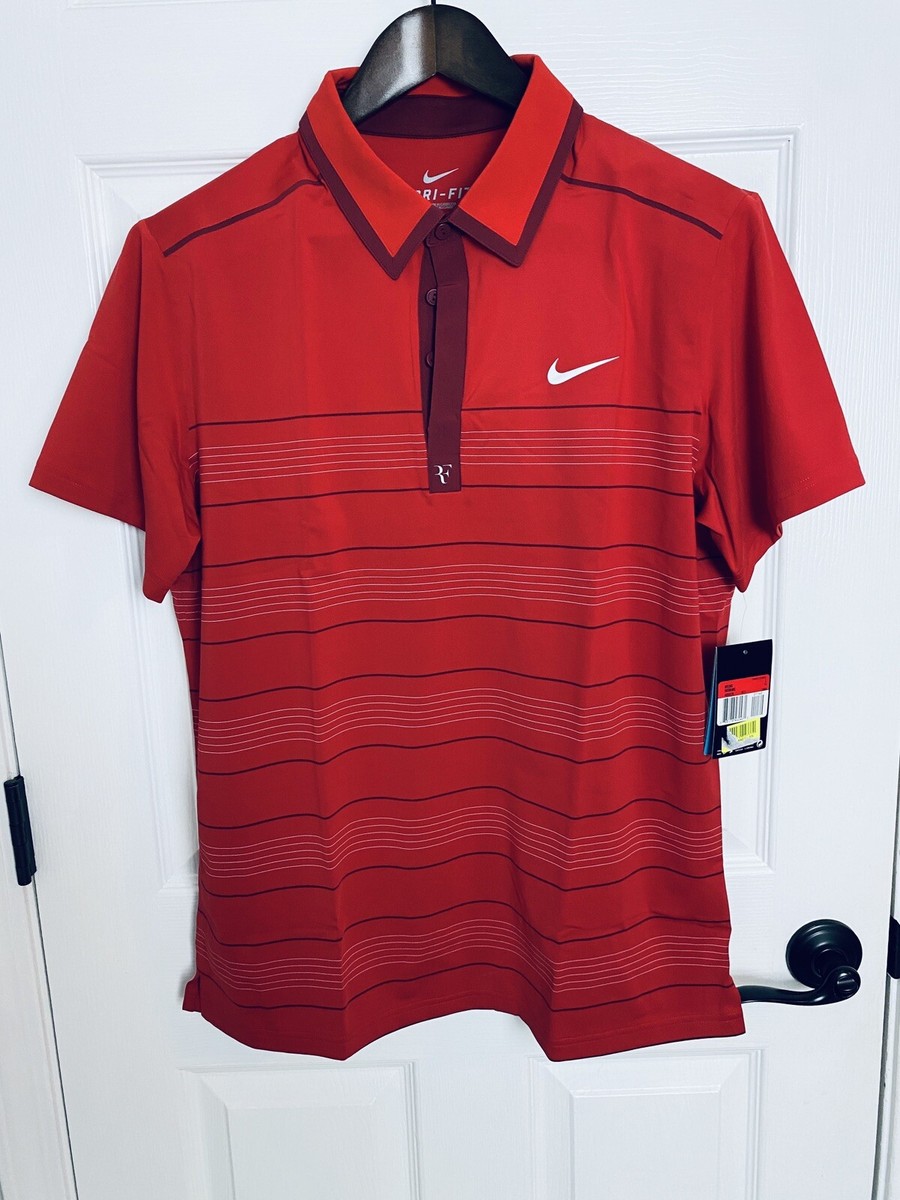 Nike Roger Federer RF 2011 French Open Polo Tennis Shirt Large