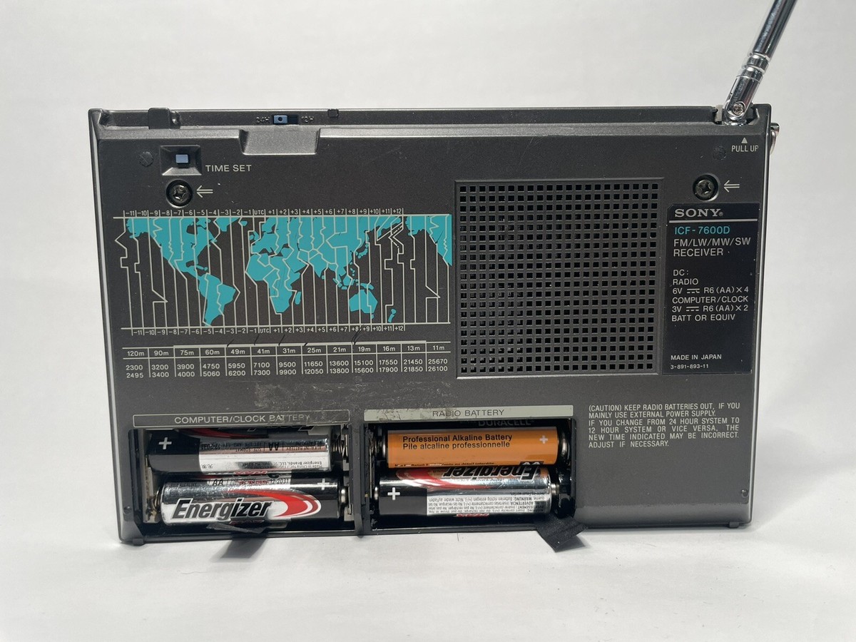 Sony Portable World Radio Synthesized Receiver ICF-7600D Vintage