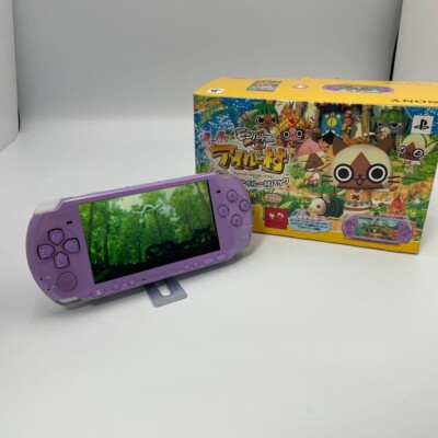 Sony PSP 3000 Console Lilac Purple Let's Get Started with Airou