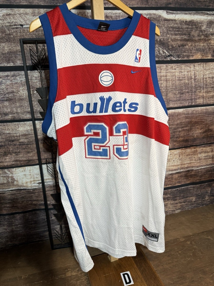 Nike Mens Size 2XLT Michael Jordan #23 Washington Bullets Jersey
