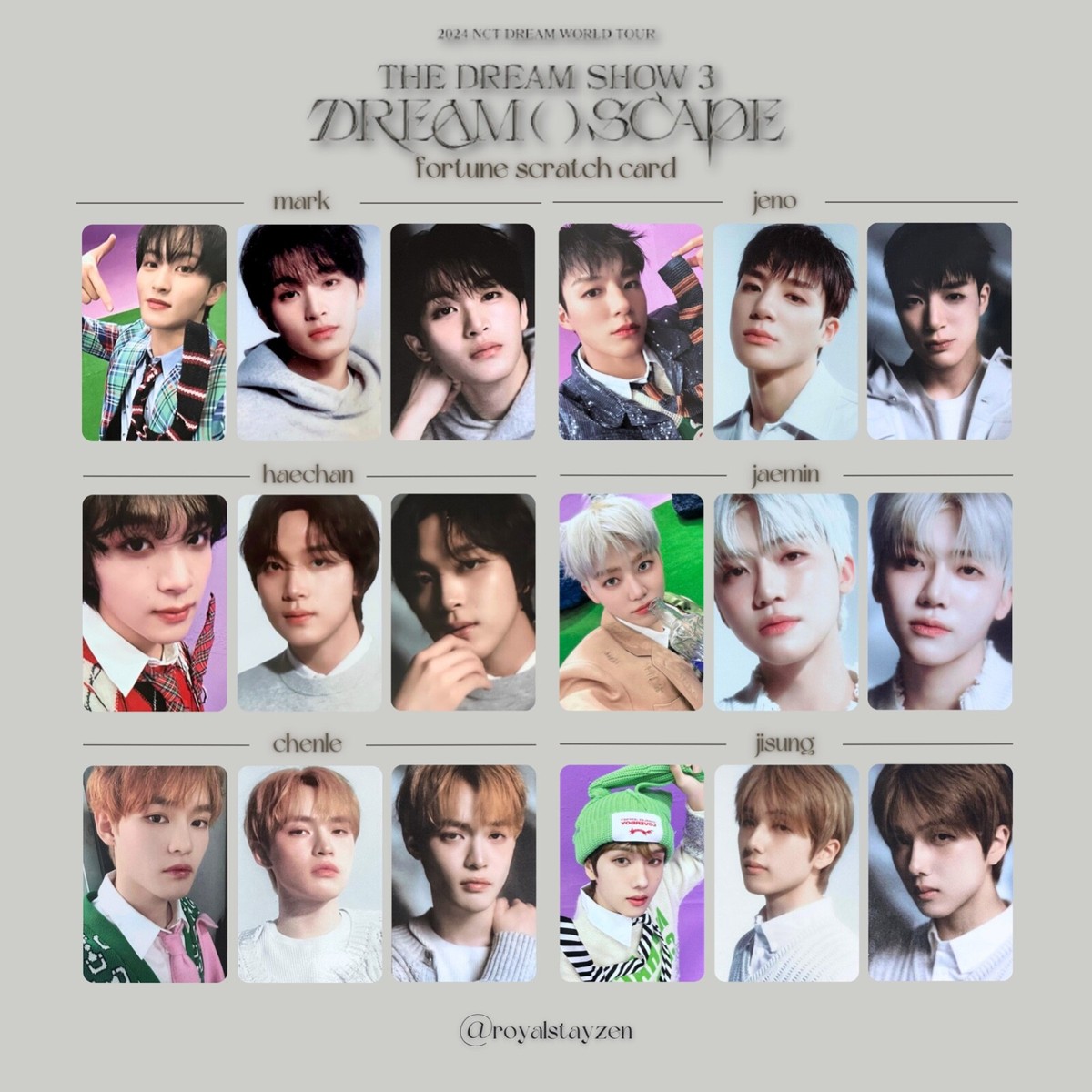 2024 NCT DREAM WORLD TOUR THE DREAM SHOW 3 FORTUNE SCRATCH