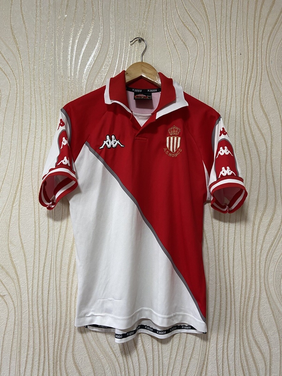 MONACO 1998 1999 HOME FOOTBALL SHIRT SOCCER JERSEY KAPPA sz S MEN