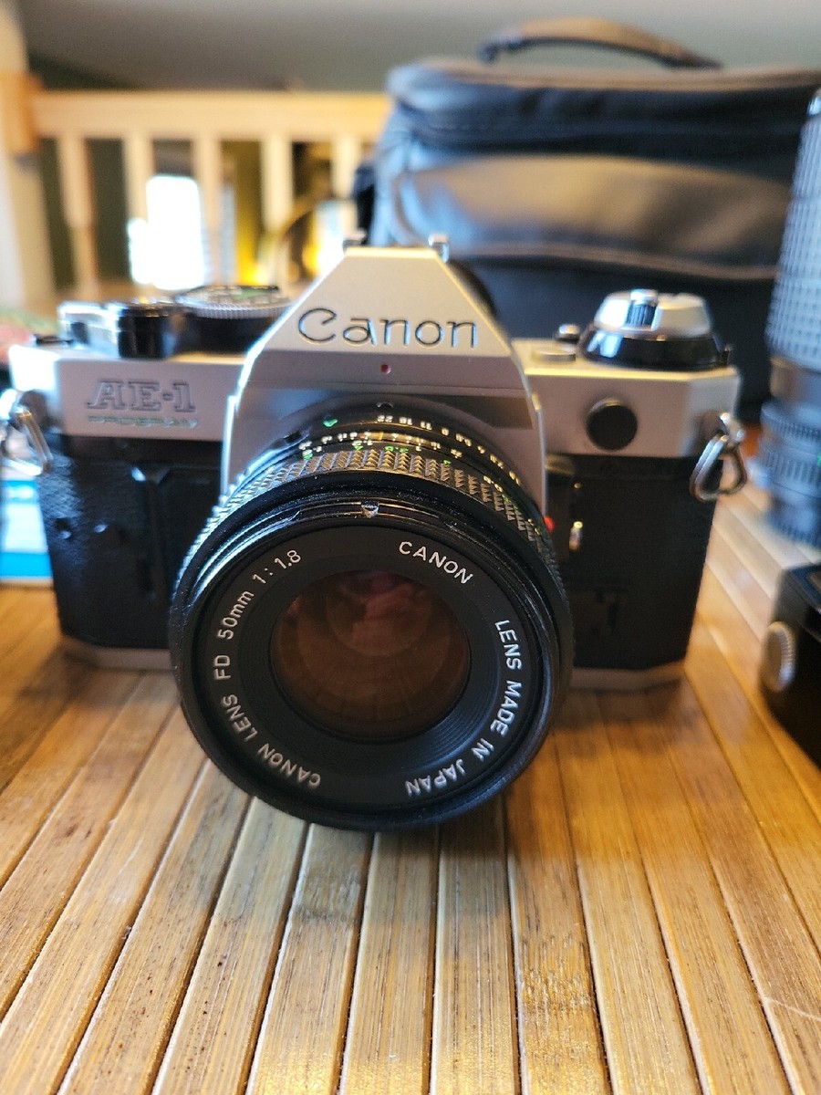 Canon AE-1 Program SLR Camera + 50mm & 75-200mm Lens, Canon 188