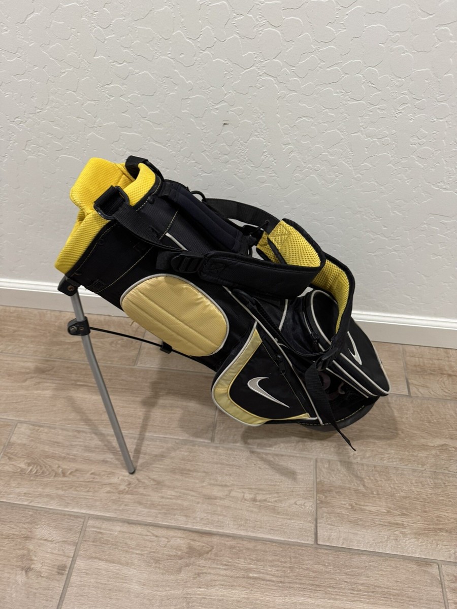 Nike Jr. Golf Youth Kids Stand Bag Black & Yellow w/Dual Shoulder