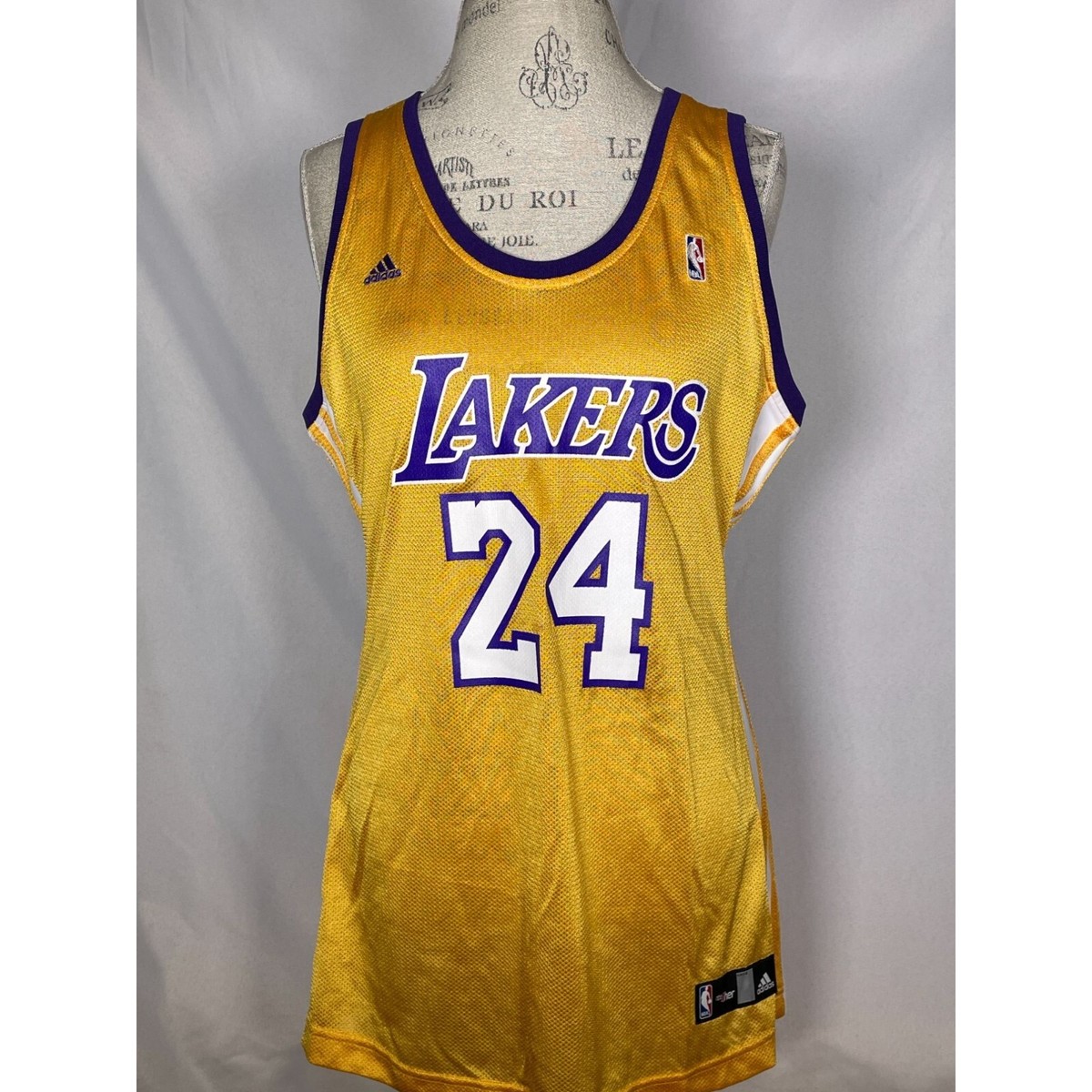 Kobe Bryant #24 Adidas NBA 4Her Gold Los Angeles Lakers Jersey