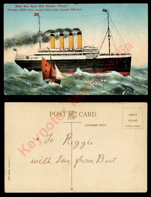 1912 R.M.S TITANIC original on board postcard autographed signed