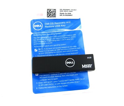 NEW OEM Dell Windows 10 64 Bit Restore USB 8GB Thumb Drive SPANISH