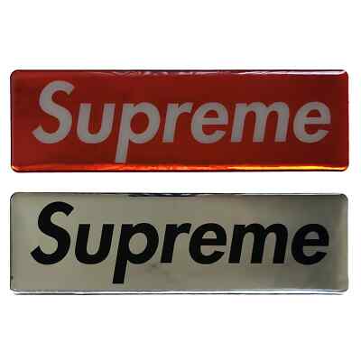 Supreme Plastic Box Logo Sticker Red/Silver (SUPR002/SUPR003) One