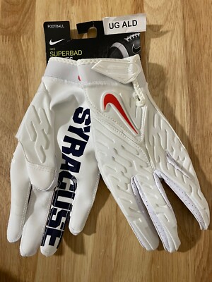 Nike Superbad 6.0 Syracuse Orange Padded Football Gloves Sz XL