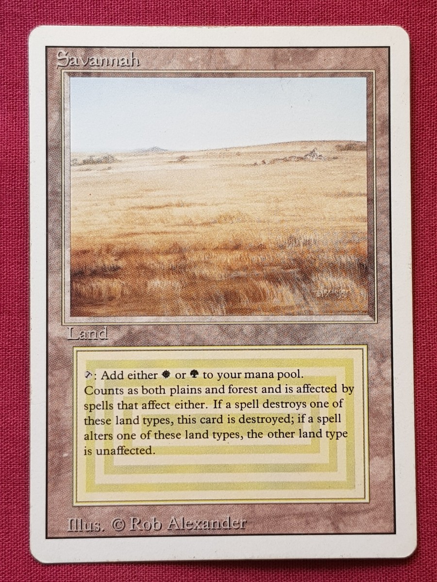Magic The Gathering REVISED SAVANNAH dual land card MTG | eBay