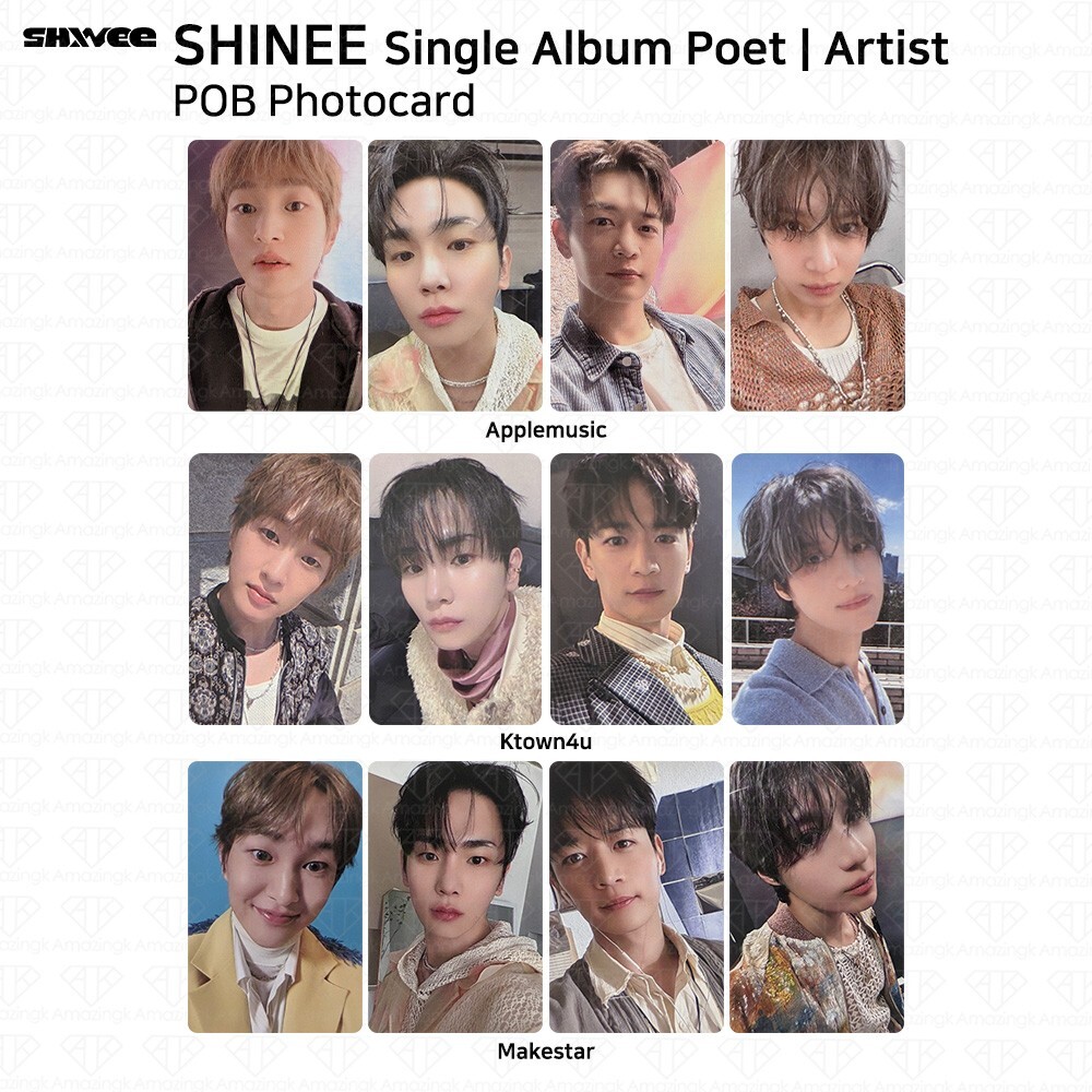 SHINee Single Album Poet│Artist POB Photocard Applemusic Makestar
