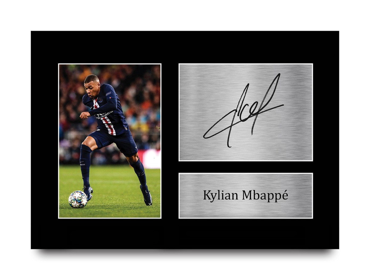 Kylian Mbappe Signed Framed Printed Autograph Memorabilia PSG