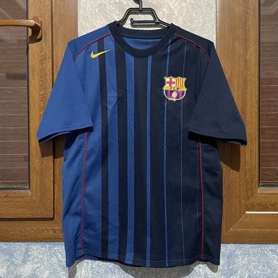 Fc Barcelona 2004 2005 Authentic Away Jersey Nike Rare Shirt