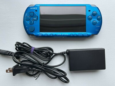 Sony PSP 3000 Vibrant Blue - Good Condition + Console + 4GB Memory